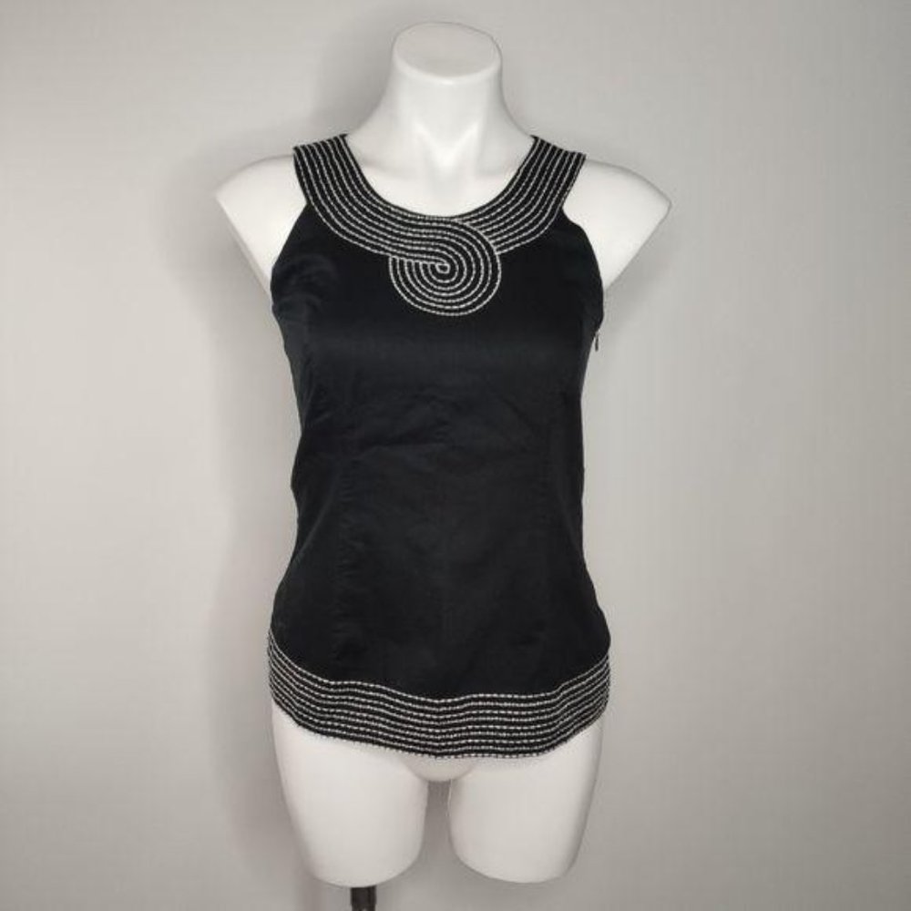 Ann Taylor Loft Petite Sleeveless Black Top